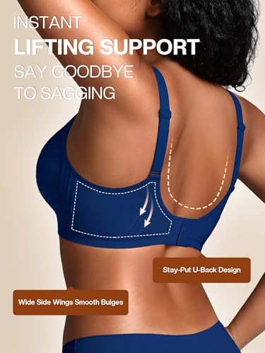 Image of Wireless Jelly Bras for Women No Underwire with Support - S-2XL Seamless Bralettes Everyday Comfort Tshirt Padded Bra