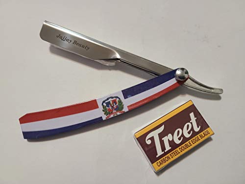 Dominican flag Handle Razors Barber Salon Straight Cut Throat Shaving Razor