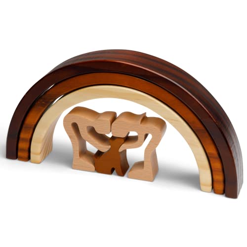 Capti Rainbow Bridge Dog Memorial Gifts, Cat Memorial Gifts - I'll Meet You At The Rainbow Bridge - Pet Loss Gifts, Bereavement, Sympathy Keepsake Dog Mom, Dog Dad For Loss Of Pet (Dog And Family) #TOP4
