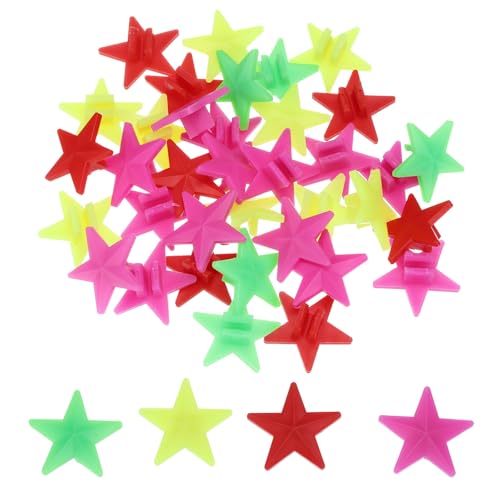PATIKIL Bike Wheel Spokes Beads, 72 Pcs Colorful Bicycle Spoke Decoration Resin Clip Beads Spoke for Bike Accessories (Pentagram), Multicolor