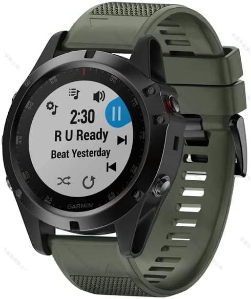 Miniatura 7 de Correa de 0.866 in compatible con Garmin Fenix 7, Fenix 6, Fenix 6 Pro, Fenix 5, Fenix 5 Plus, Approach S60 S62, Forerunner 935 945, pulsera de