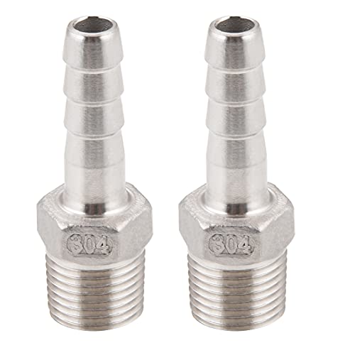Carvedexquisitely 304 Stainless Steel 5/16 Inch Hose Barb X 1/2 Inch Npt Male Thread cover