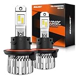 SEALIGHT S6 9005/HB3 9006 Bulbs, 46000LM Fog Light With Cooling Fan, 6500K Cool White, 60000Hrs Lifespan Canbus Ready Fog Light Powersport, Side Marker Assemblies, Pack of 4