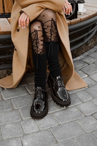 Violet Mist Novelty Y2K Leg Warmers for Women Girls Long Cotton Ribbed Knit Socks Knee High Stockings 80s Socsks Party Sports2