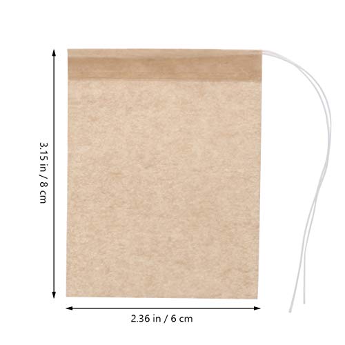 STOBOK Sacos de Filtro de Chá 300Pcs Sacos de Filtro de Chá de Papel Natural Saquetas de Infusor Sac