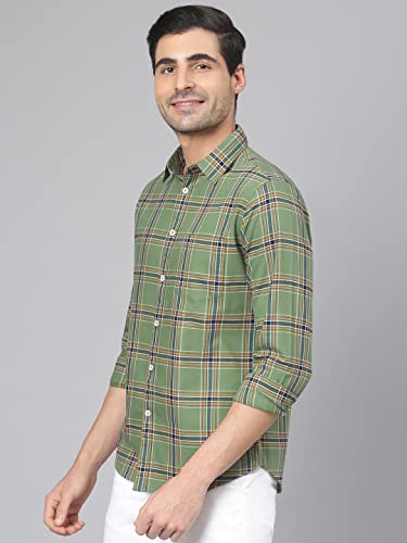 Image of Dennis Lingo Men's Checkered Slim Fit Cotton Casual Shirt