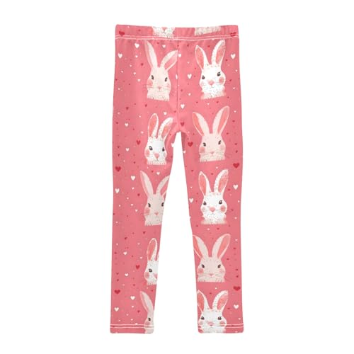 Rabbit Star Red Heart Girls Leggings Athletic Pants Tights Stretch Bottom2