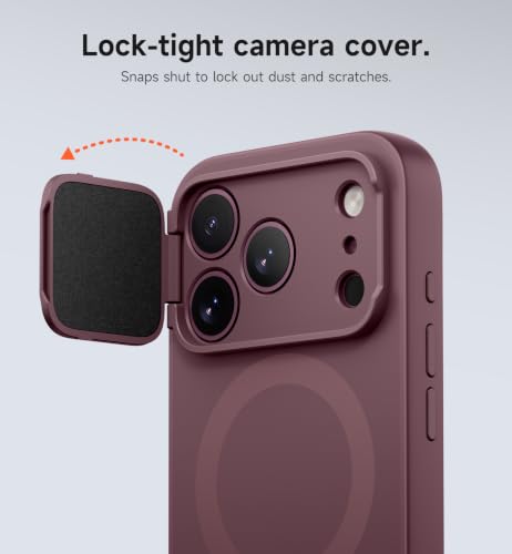Image of SURITCH for iPhone 18 Pro Max Case for MagSafe, Camera Cover, Burgundy