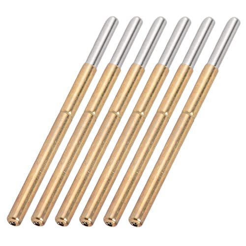Image of Spring Probe 100PCS Round Pogo Pins Stainless Steel Wire Mini Size with Brass Plunger for Circuit Soldering Projects