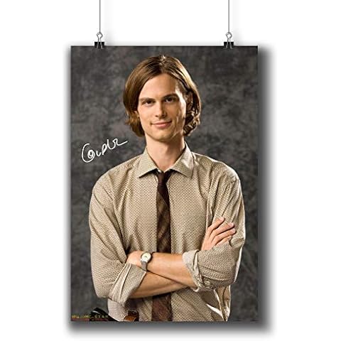 Pentagonwork Criminal Minds TV Photo Poster Prints 271-020 Dr.Spencer Reid Matthew Gray Gubler Reprint Signed Casts,Wall Art Decor Gift (A3|11x17inch|29x42cm) Cover
