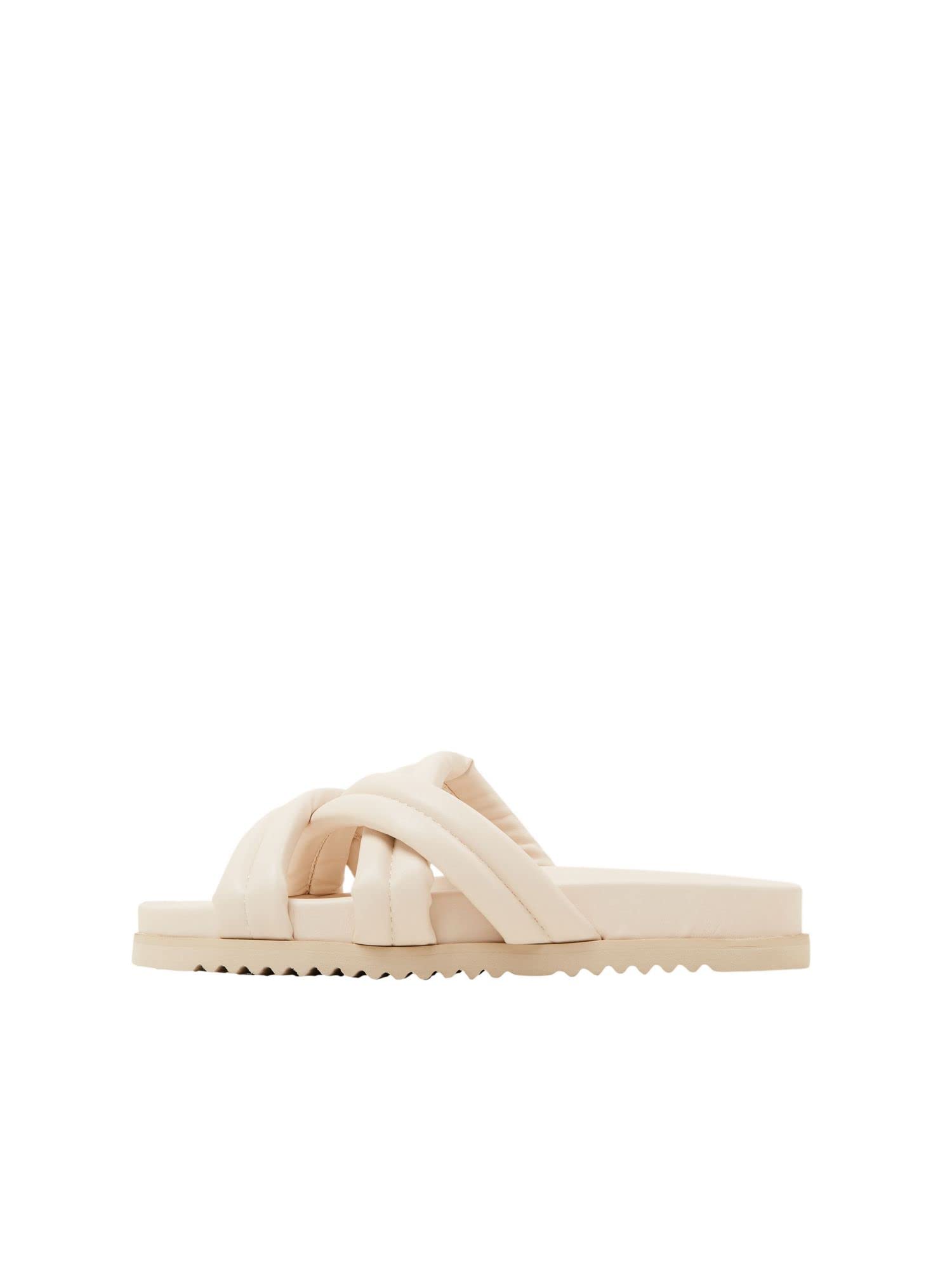 ESPRIT Women's Fashionable deep Footbed Loafer, Light Beige, 4 UK
