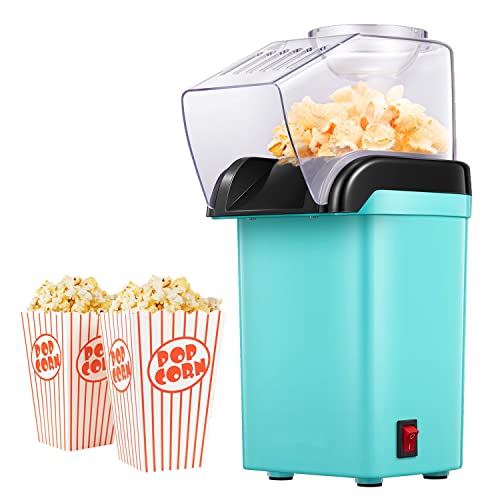 Home Popcorn Maker 1200W, Electric Popcorn Machine, Best Hot Air Popcorn Popper, Fat-Free & Healthy, ETL Certified & BPA-Free
