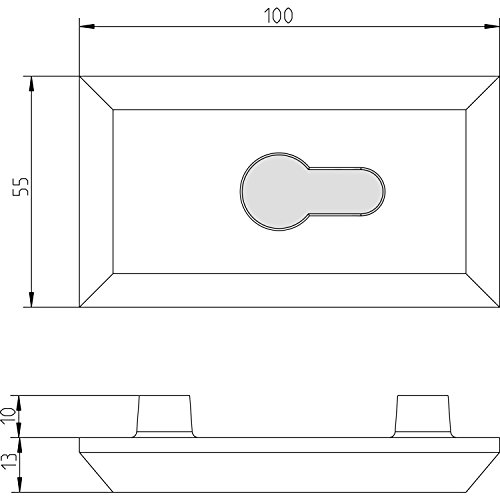 EVVA 50000137 Balkenriegel BR 4300 weiß Länge 900 mm