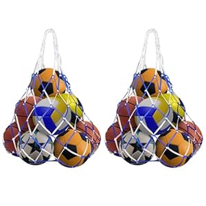 flintronic Ballnetz Net, Tragbare Ballnetz Sports Ball Ballnetz, Extra Groß Fußball Ballnetz für 10-12 Bälle für Basketball Fußball Rugbyball Volleyball