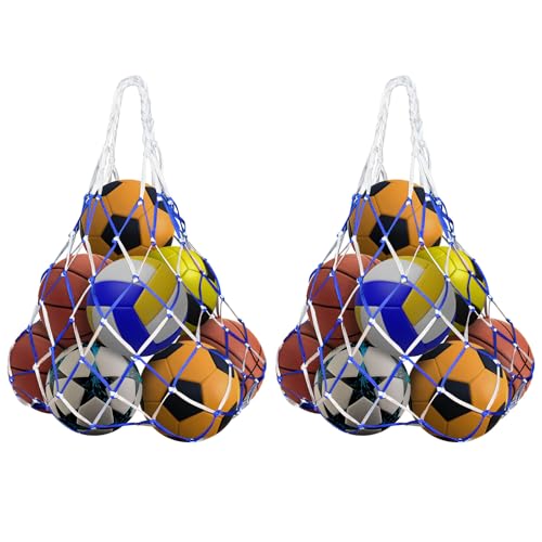 flintronic Ballnetz Net, Tragbare Ballnetz Sports Ball Ballnetz, Extra Groß Fußball Ballnetz für 10-12 Bälle für Basketball Fußball Rugbyball Volleyball