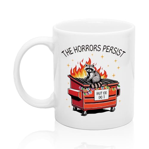 Taza de café XQLZY The Horrors 11 oz porcelana blanca