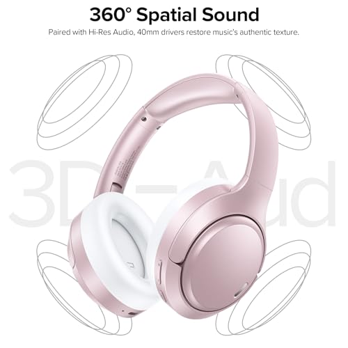 Hybrid Active Noise Cancelling Bluetooth 6.0 Headphones 120H Long Playtime, 6 ENC Mic, Over Ear Headphones Wireless, Hi-Res Audio, Memory Foam Earcup, Transparency Mode ANC Headphone for Travel Office - image 5