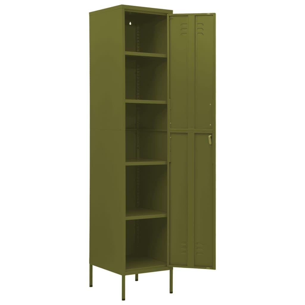 Armario taquilla de Acero Verde Oliva 35x46x180 cm