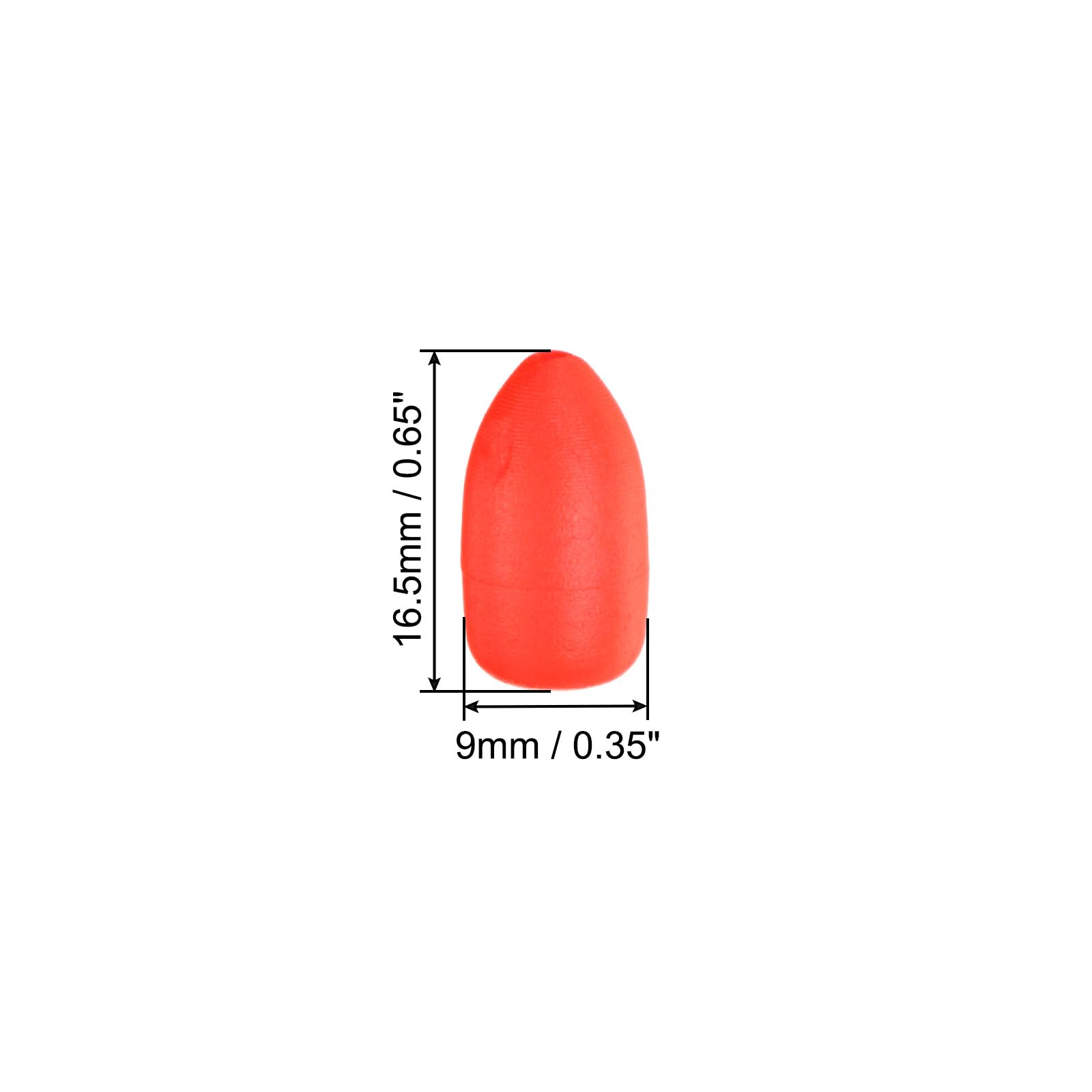 PATIKIL Fishing Foam Floats 0.7 Inch, 30Pcs Oval Snell Floats Fly Fishing Strike Indicator for Pompano Rig Trout Catfish Walleye Red - Image 2