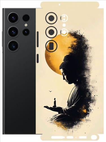 Image of AtOdds - Full Body Back Screen Guard Protector Film - Lamination Wrap Skin Sticker Compatible with Samsung Galaxy S23 Ultra (5G) | Scratchproof Matte Finish (Divine)