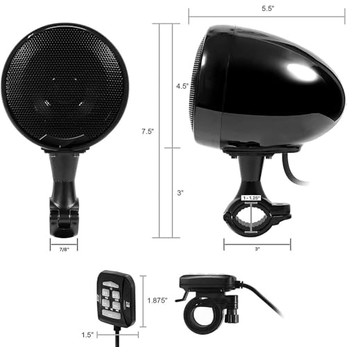 Amplificador Parlante Moto 600W 4.5 Pulgadas 2 Canales miniatura 6
