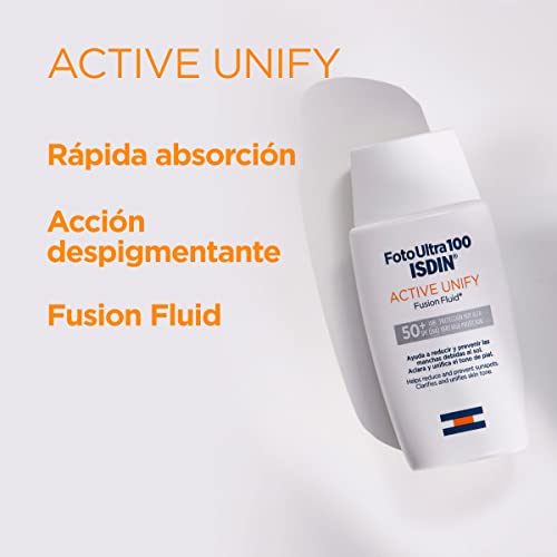 FotoUltra-100-ISDIN-Active-Unify-SPF-50-Protector-solar-facial-Aclara-y-unifica-el-tono-de-piel-50-ml