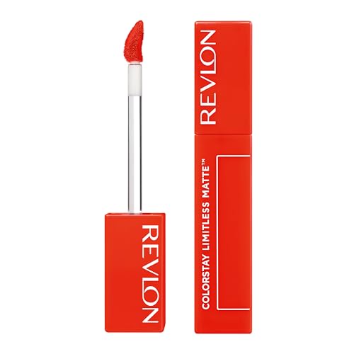 Revlon ColorStay Limitless Matte Liquid Lipstick Vegan Formula No-Budge Longwear Lip Color Long Lasting Lightweight/Comfortable Waterproof 009 Hot Take 0.17 fl oz