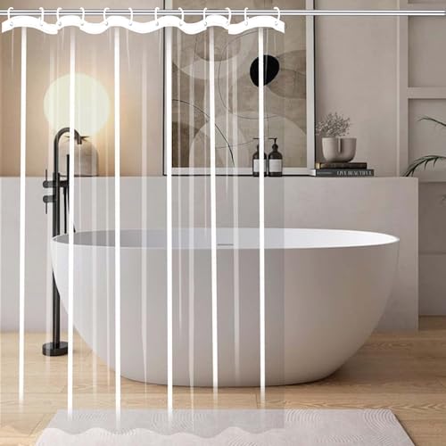 Rideau douche transparent étanche pour éviter l'eau au sol