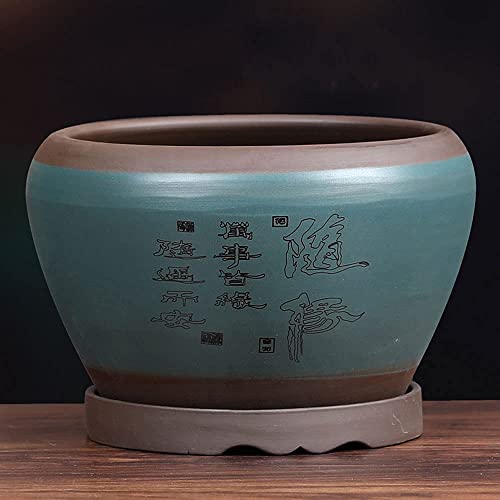 Pots de fleurs en céramique style chinois poterie sable violet de YRYRYW pour plante