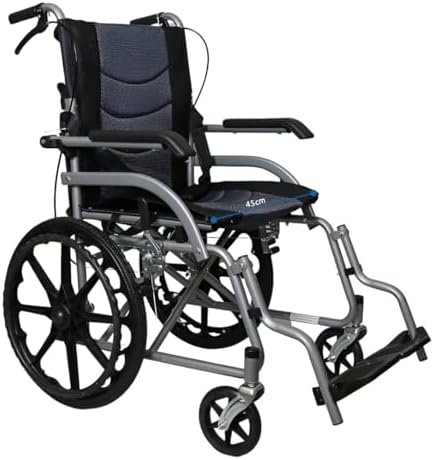 Cadeira de Rodas Manual Premium, Estrutura Reforçada em Alumínio,...