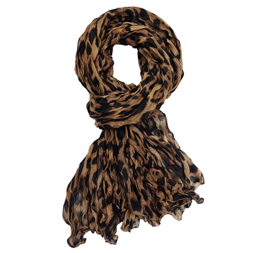 Versatile da indossare: questa sciarpa leopardata da donna può essere stilizzata in molteplici modi: come sciarpa, scialle o turbante. Perfetto per ogni occasione, che si tratti di una gita in città o di una passeggiata al parco.