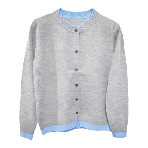 Cardigan Lana Merino Mujer: chaqueta de punto fino con cuello redondo para entretiempo 3