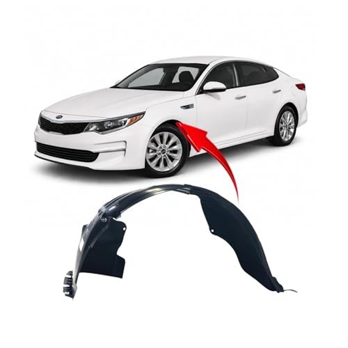 Image of FitParts Compatible with Kia Optima 2016-2018 Front Left Fender Liner | Driver Side, Sedan, Plastic, Ready to Install, OEM 86811D5000, KI1248152