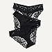 Amazon Essentials Women's Stretch Galloon Lace Bikini Panty, Pack of 6, Black, Large