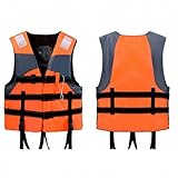 ATOOKY ライフジャケット 子供と大人用 コールマン付きフローティングベスト 水泳、ビーチ、釣り用ライフジャケット プロ仕様の高浮力 海洋サバイバルジャケット 洪水ベスト (オレンジ,子供：15～35kg) [並行輸入品]