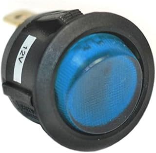 Off / On 10 Amp Round Rocker Switch Lights Up Blue When Switch Is Turned On