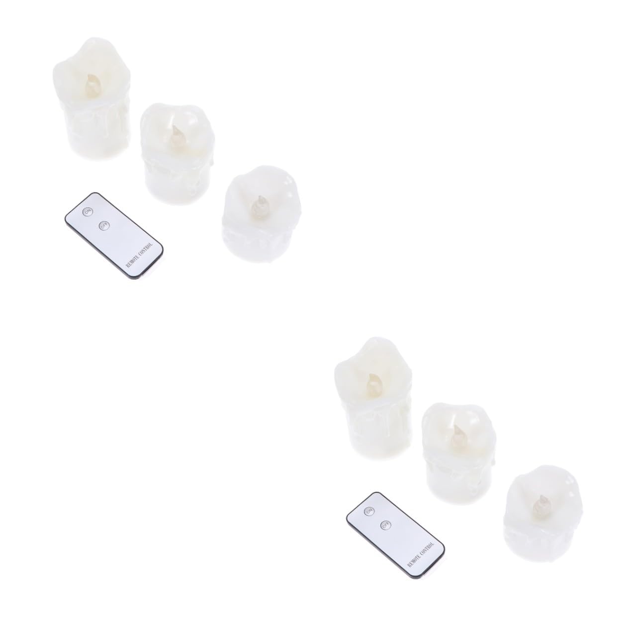 6 Pezzi Candele LED Elettroniche con Telecomando Luci Fiamma Tremolante senza Fiamma Lampade Decorative per Feste e Festival Luce Calda Ambientale senza Batterie