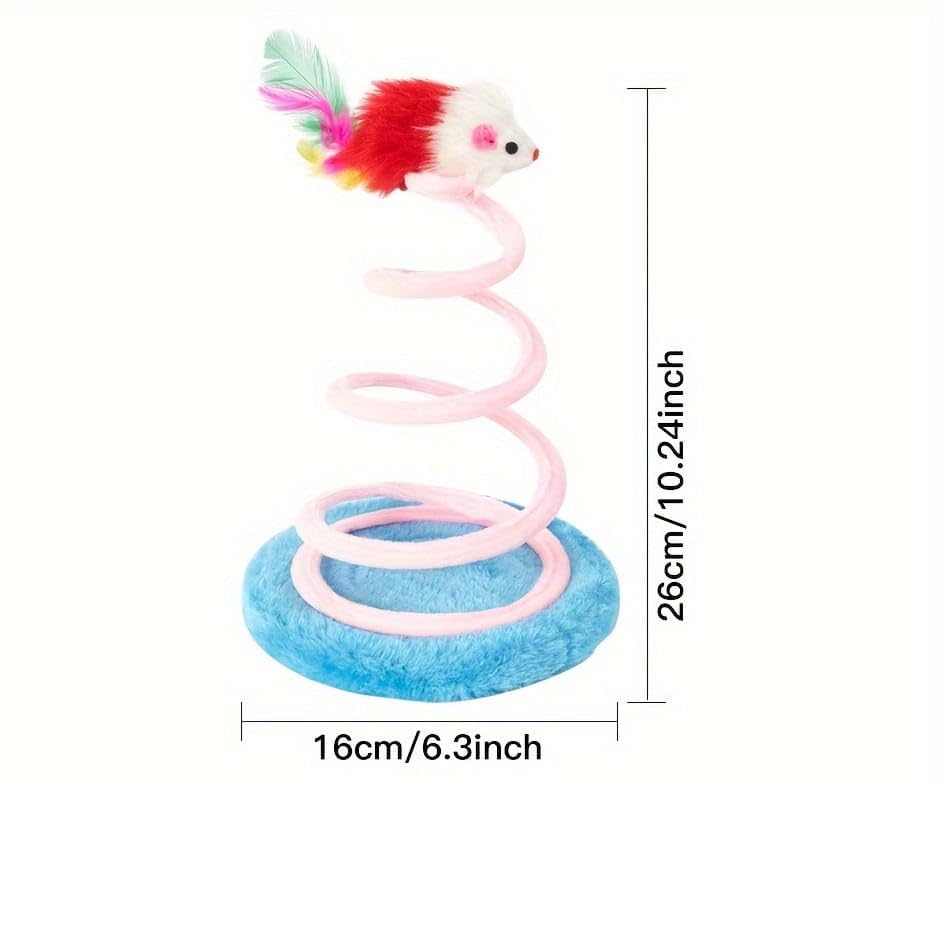 TİNEKE Yaylı Fareli Çember Hacı Yatmaz Kedi Oyuncağı 23x14 Cm 1 adet