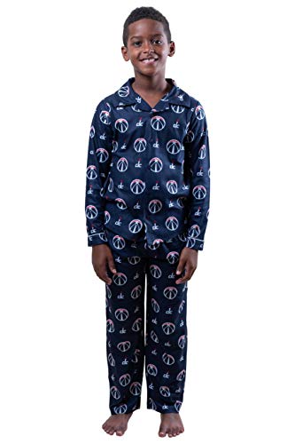 Image of Ultra Game Youth NBA Official 2-Piece Super Soft Button Down Pajamas Set