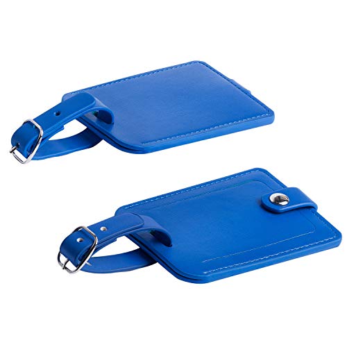 Luggage Tag Set of 4 Leather Travel ID Labels