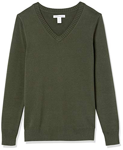 Image of Amazon Essentials Women's Lightweight Long-Sleeve V-Neck Cotton Sweater