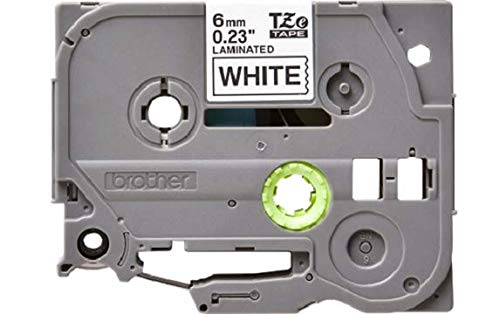 Brother Genuine P-Touch 2-Pack TZe-211 Laminated Tape, Black Print on White Standard Adhesive Laminated Tape for P-Touch Label Makers, Each Roll is 0.23