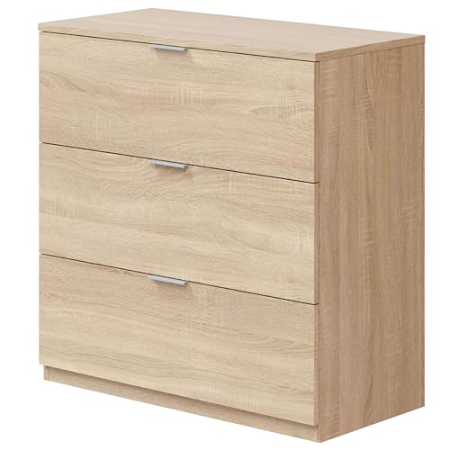 Habitdesign Cómoda 3 cajones Roble Canadian