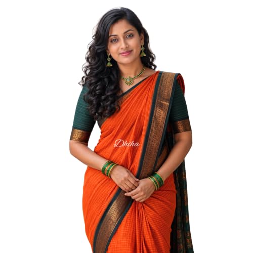Image of Gadwal Cotton Silk Checked Saree for Women | Pure Kalyani Cotton Checked Saree with Zari Border Tassels & Blouse | Kanjivaram Linen Silk | Handloom Weave