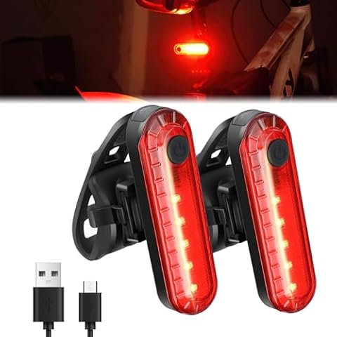 Teuena USB Rechargeable LED Bike Lights Cover