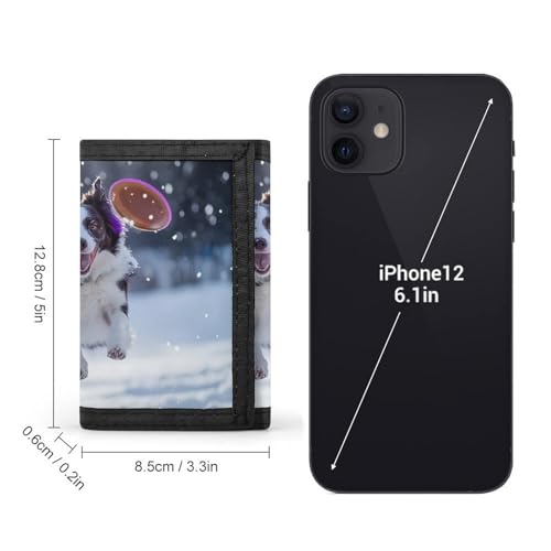 Running Border Collie Trifold Wallets Lightweight RFID Blocking Wallet Credit Card Holder Custom Gifts for Men Women2