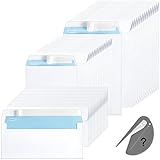 45 White Mailing Envelopes, 100 GSM Mixed Sized Self Seal Greeting Card Envelopes, Invitation Envelopes for Posting Mailing Home Office and Ecommerce(15 DL+15 C5+15 C4+1opener)
