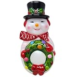 Mr. Christmas Mini Snowman Blow Mold 12 inch Tabletop Lighted Vintage Style Decoration