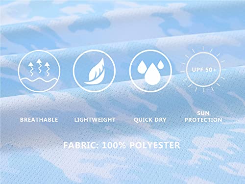 Mofiz Camouflage Short Sleeve Golf Shirts For Men Upf 50+ Athletic Polo Shirt Dry Fit Sport Polo Active Tactical T-Shirt Collared Summer Hiking Shirt Xl Blue #TOP6