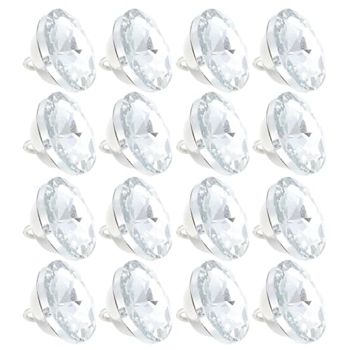 JOINPAYA 60 Botones para Tapicería Pedrería Blanca Botones Decorativos para Sofás y Paredes para Manualidades y Capitoné Accesorios para Coser Muebles 20 Unidades